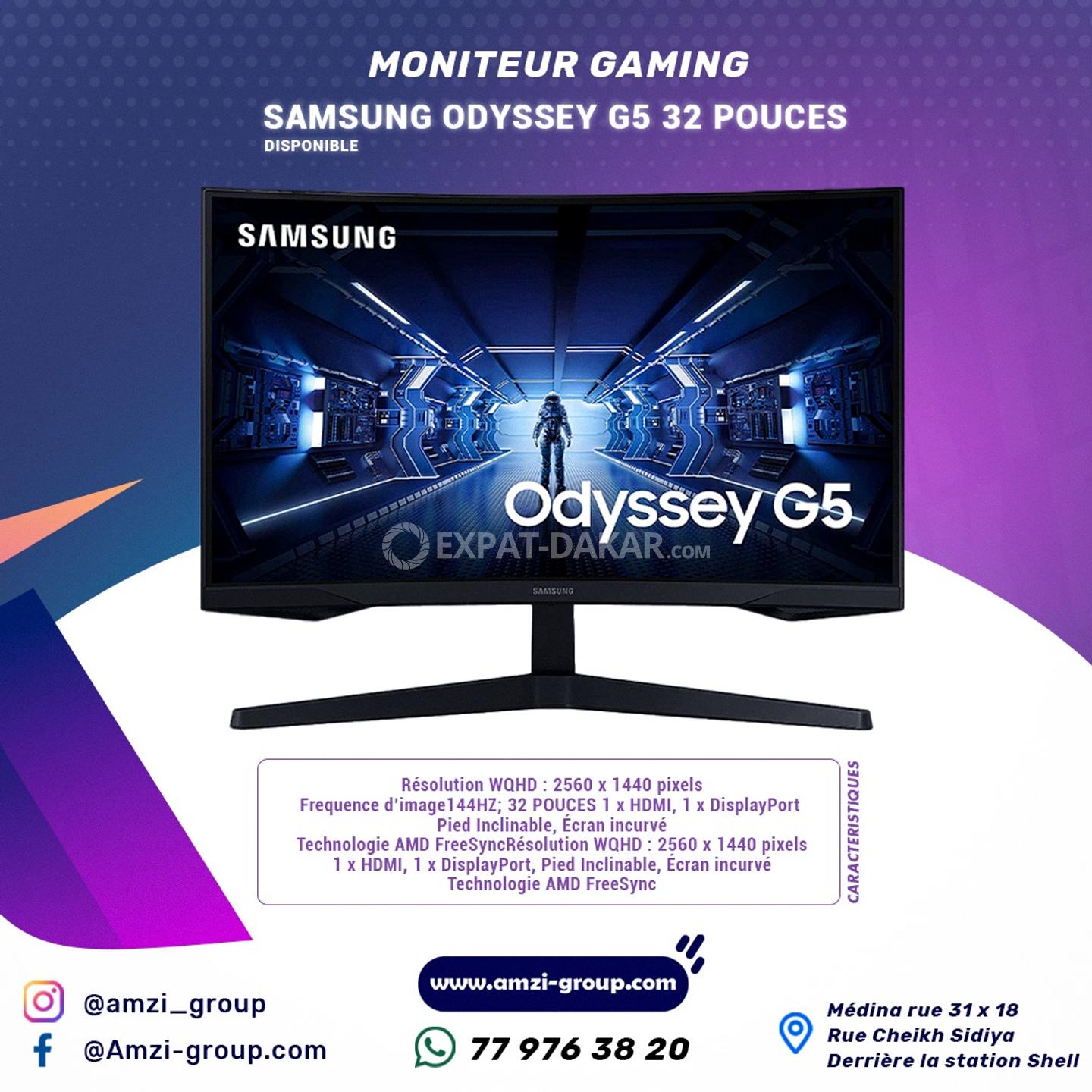 Ecran gamer Samsung Odyssey G5 32 pouces - Médina