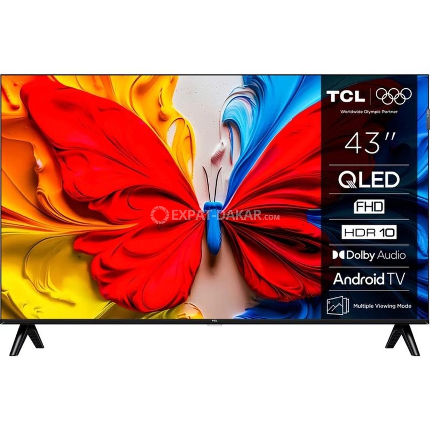TELEVISEUR TCL 43"pouces QLED TV 4K TV