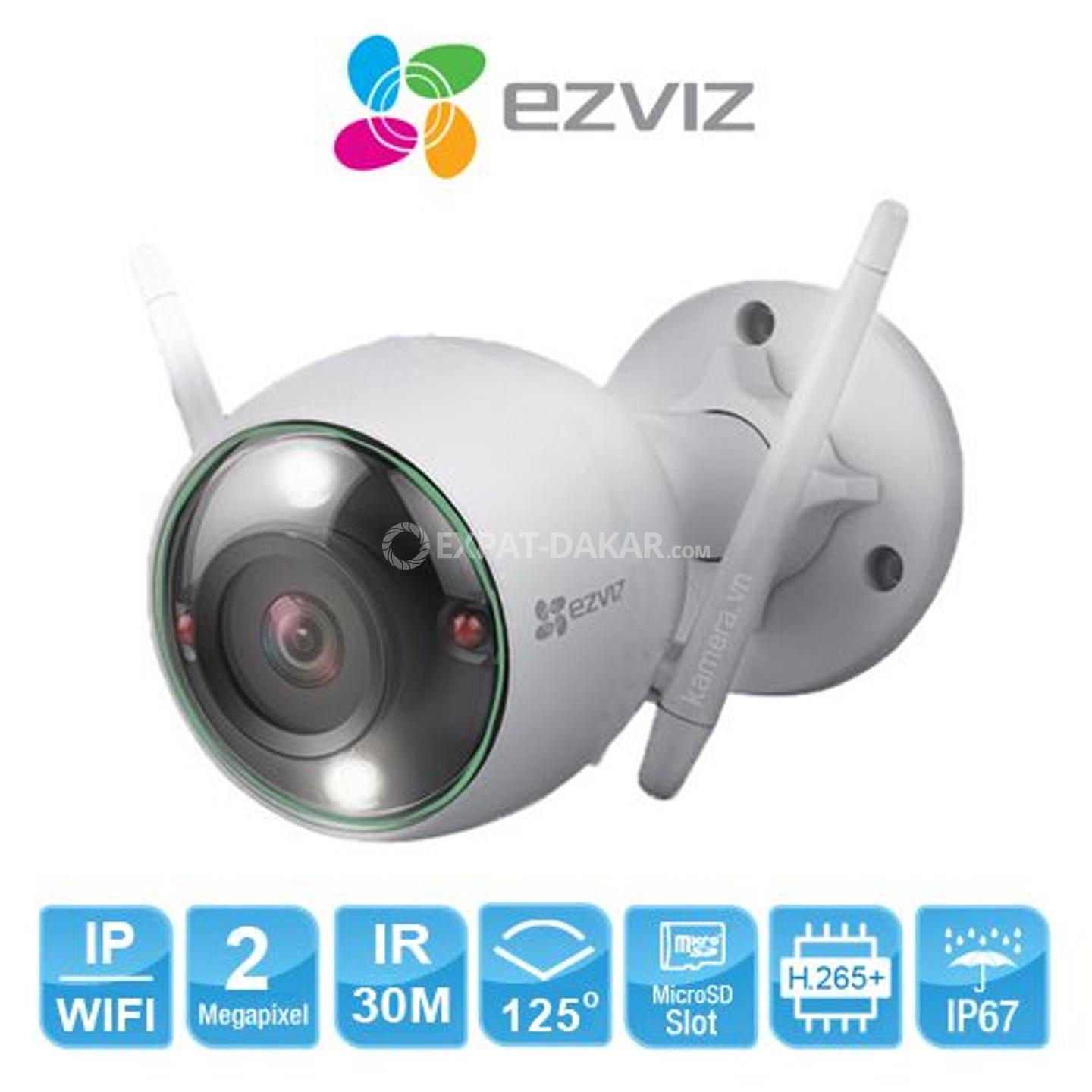 Caméra Surveillance Wifi extérieure avec 30m Vision Nocturne C3WN - EZVIZ