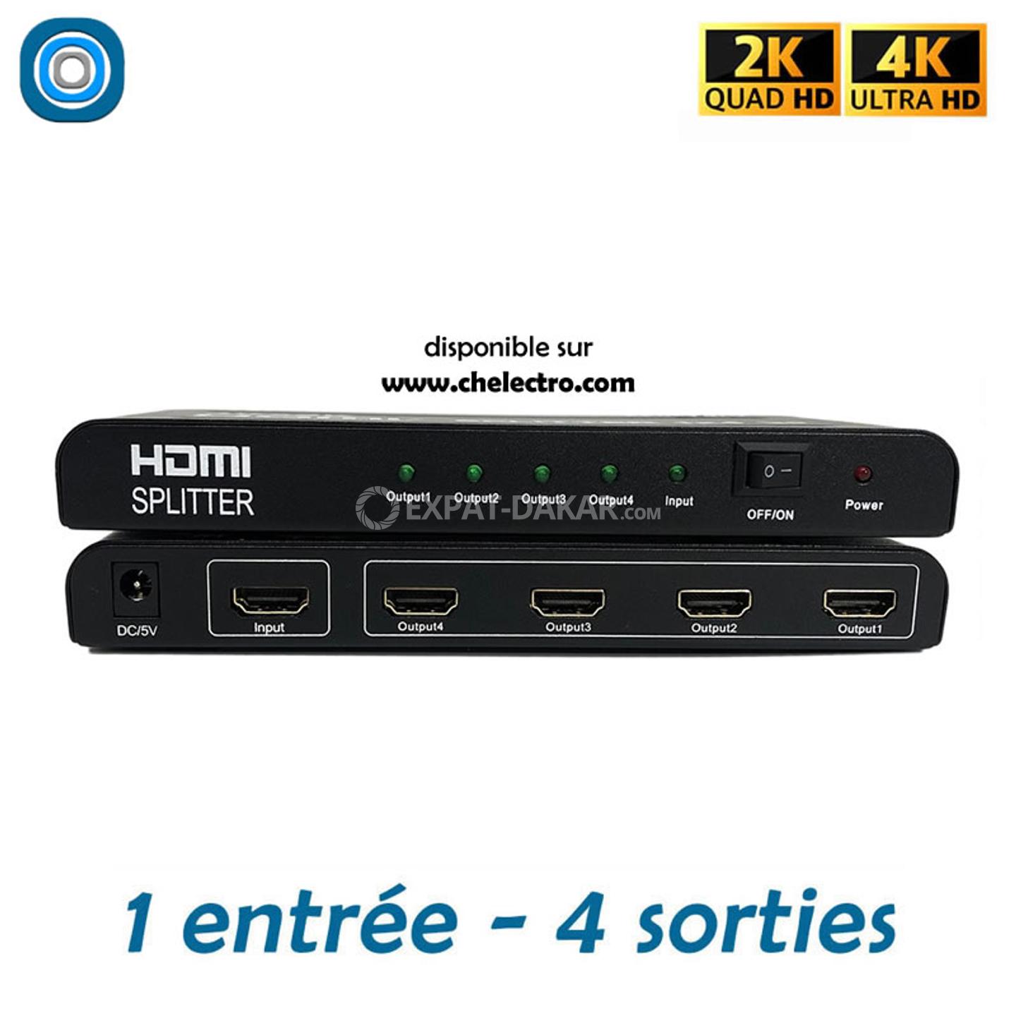 Commutateur HDMI 4K Switch Répartiteur Splitter Multiprise 2 Port