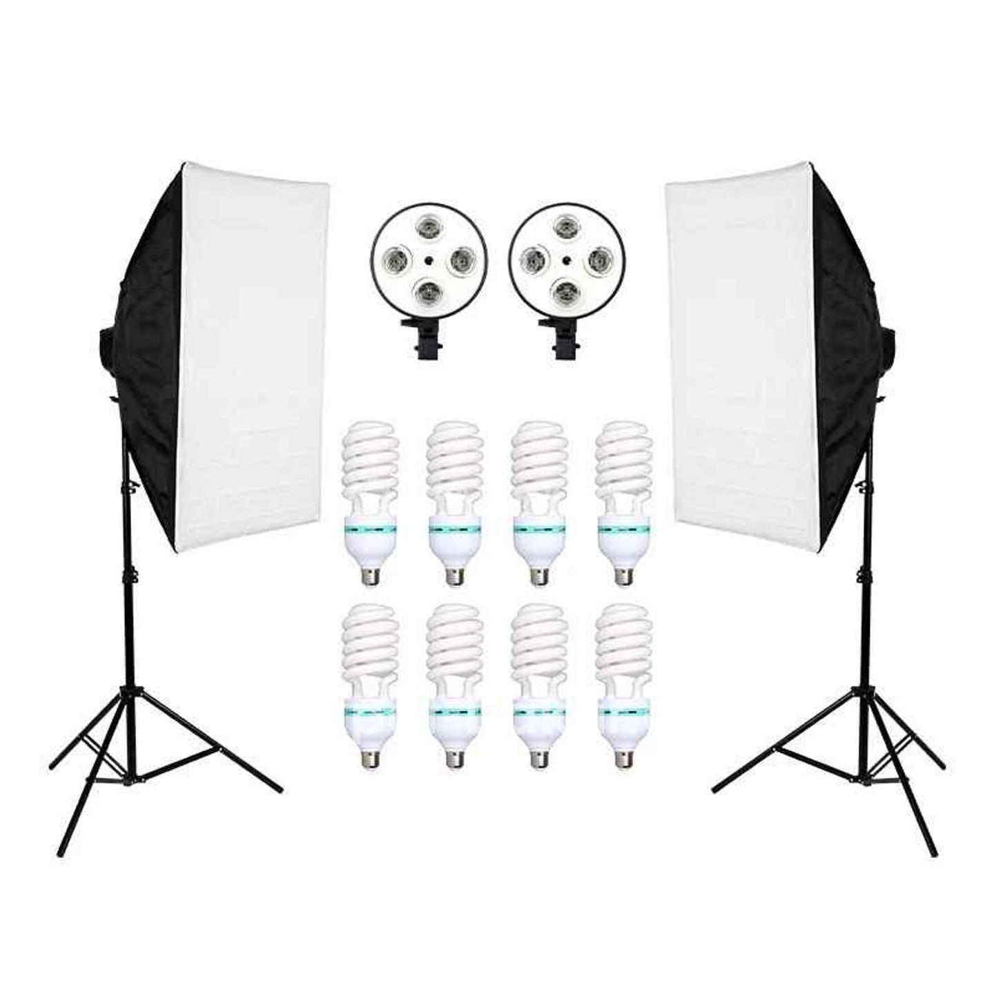 Kit lumière Softbox 4 ampoules Médina ExpatDakar