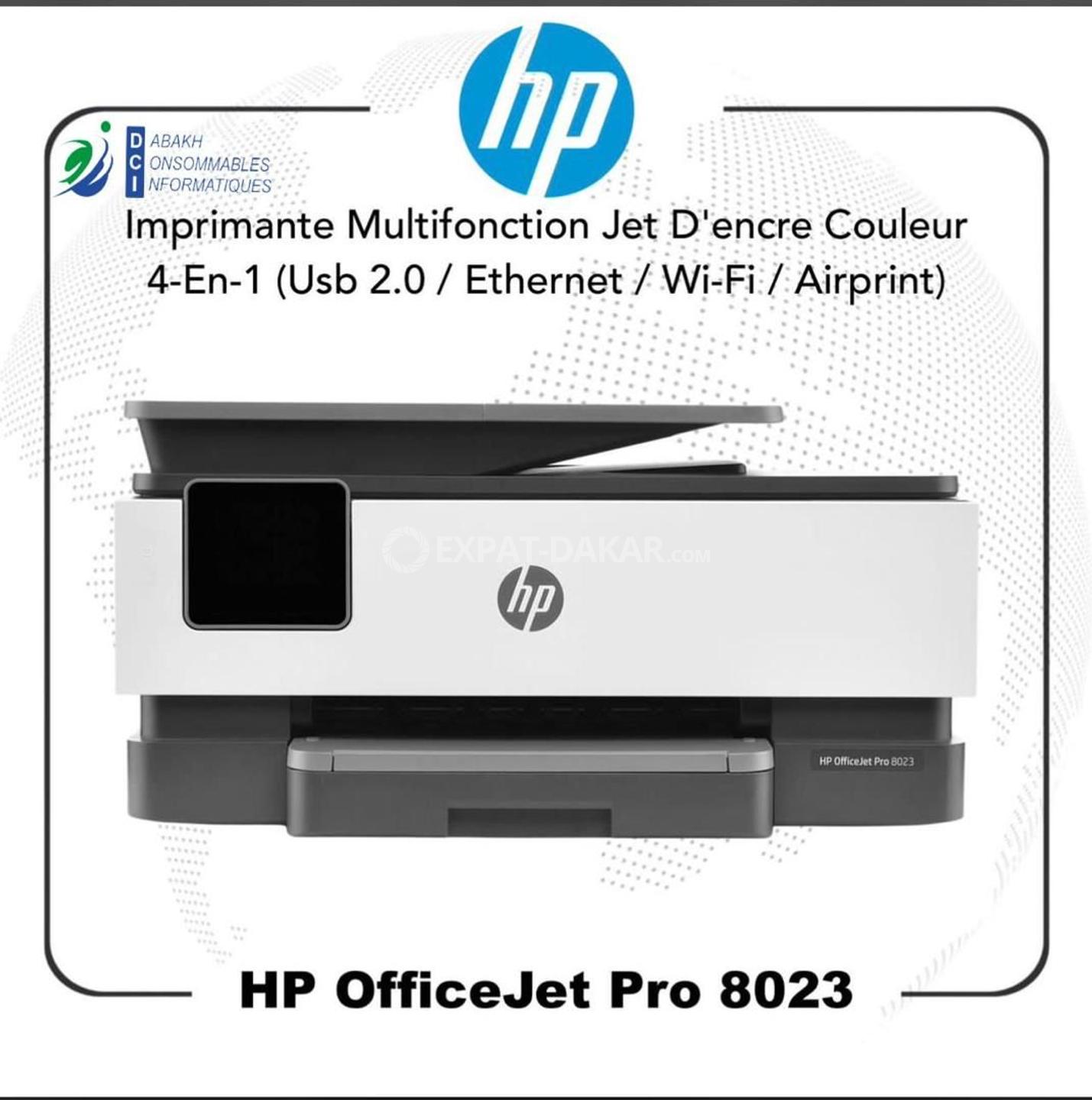 Imprimante multifonction Jet d'encre HP OfficeJet Pro 8023 (1KR64B)