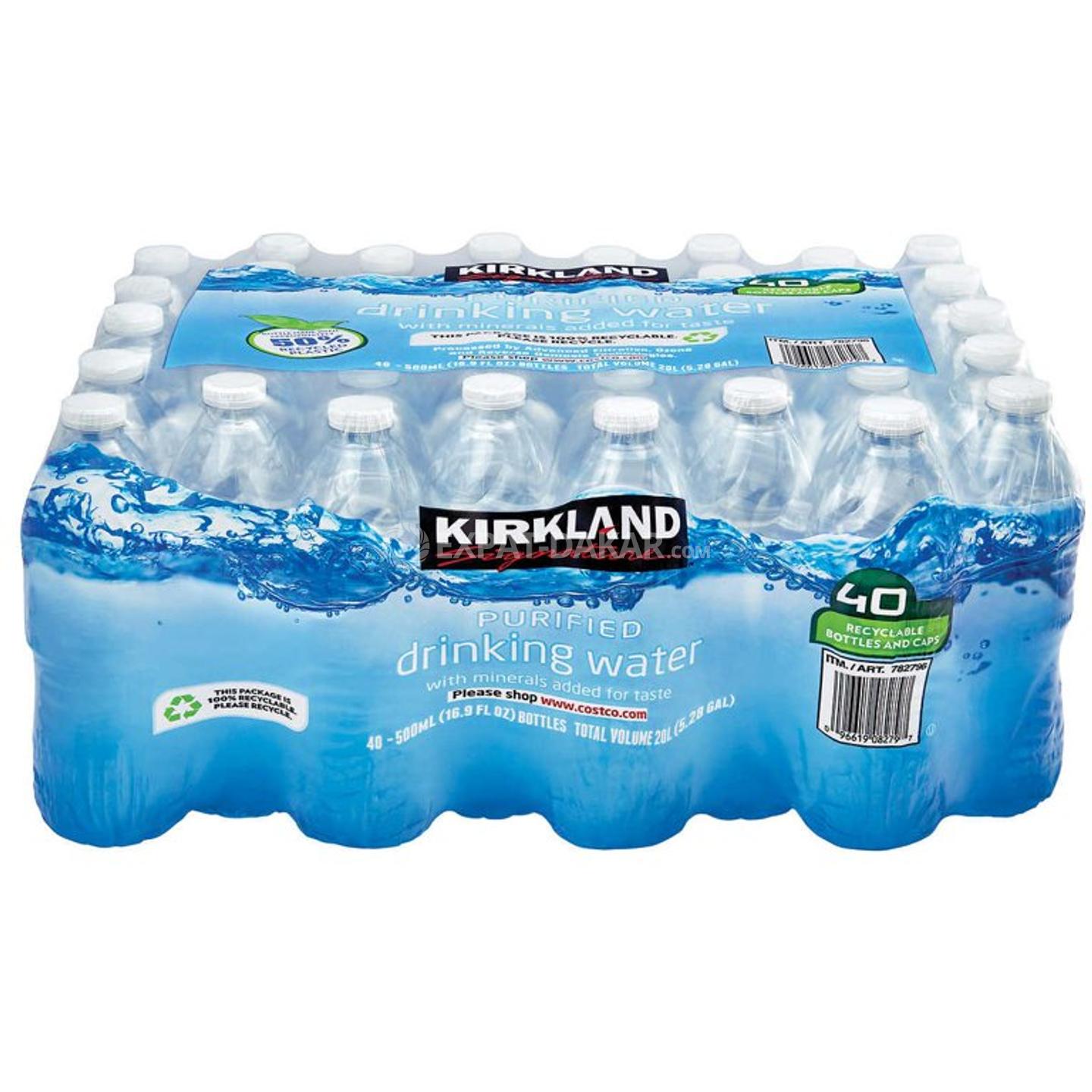 Eau minérale Kirkland Pack de 40 x 500 ml Ouest foire ExpatDakar