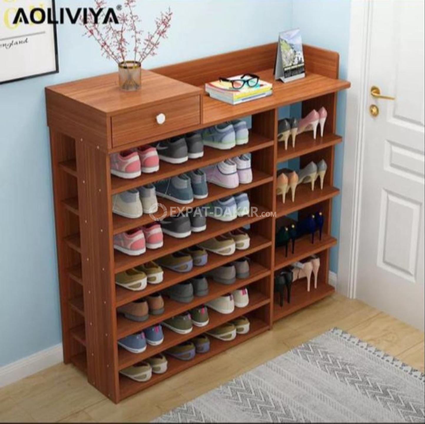 Etagère à Chaussures Déjà monté 32 à 40 paires en bois Castor Expat