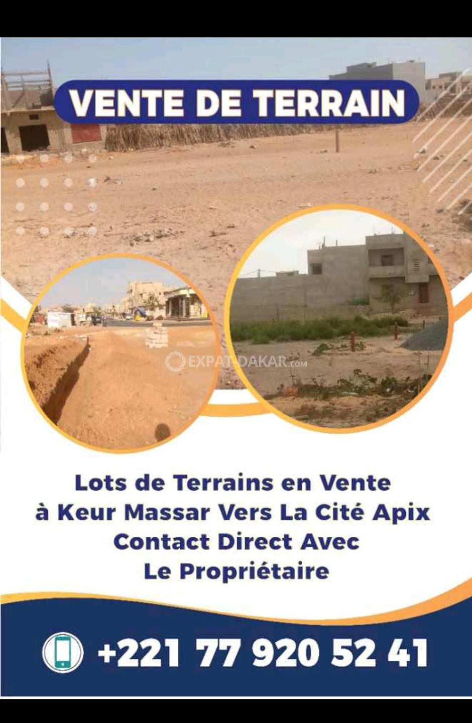 TERRAINS A VENDRE A cité Apix Keur Massar ExpatDakar