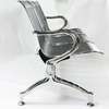 Banc 3 places métal gris argenté design moderne thumb 4