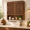 Armoire murale bois avec porte-serviettes thumb 6
