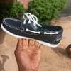 Chaussures bateau marron semelle blanche antidérapante thumb 1