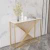 Console design métal jaune doré avec miroir blanc thumb 3