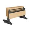 Bureau mobile pliable bois clair métal noir thumb 1