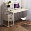BUREAU D’ORDINATEUR AVEC ETAGERE BEIGE thumb 0