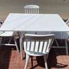 Ensemble table blanche+ 4 chaises thumb 0