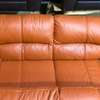salon en cuir 6 places cognac pieds métalliques thumb 2