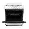 CUISINIERE ASTECH 6FEUX 80X60 A GAZ AVEC FOUR A GAZ INOX thumb 1
