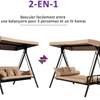 Balançoire De Jardin 3 Places Exterieur Convertible en Lit thumb 3