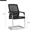 Chaise visiteur métal chromé dossier maille noir thumb 1