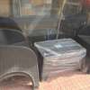 Table chaises en plastique design rotin thumb 1