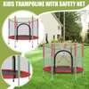Trampoline 140 cm rouge et noir avec filet sécurité thumb 6