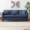 Canapé Mayview  avec base en bois rembourrée, bleu marine thumb 1