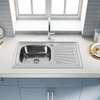 Evier de cuisine 1 bac lourd inox avec robinet thumb 3