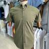 CHEMISE BRIVA COURTE MANCHE VERT-MARRON ET GRIS thumb 0