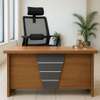 Bureau de direction bois clair 3 tiroirs design épuré thumb 2