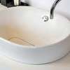 Lavabo colonne blanc céramique design moderne thumb 1