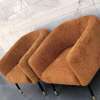 fauteuils modernes tissu bouclé camel thumb 0