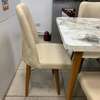 TABLE À MANGER 8PLACES 180X80 BOIS BLANC BEIGE C1 thumb 3