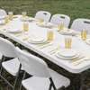 Ensemble table pliante blanche + Couverts de luxe jetable thumb 0