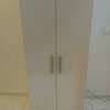 Armoire deux battants blanche en bois tres solide thumb 0
