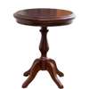 Table à café ronde bois massif marron foncé thumb 0