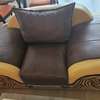 Magnifique salon marron beige avec sa table basse thumb 0