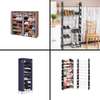 Armoire rangement en tissu avec étagères thumb 2