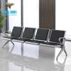 Banc 4 places noir acier pour salle d'attente thumb 0