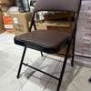 Chaise pliante noire rembourrée métal solide thumb 3