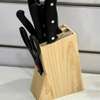 Ensemble 6 couteaux cuisine lame inox bloc bois thumb 1