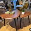 Tables basses bois massif métal noir design moderne thumb 1