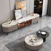 TABLE TELEVISEUR BLANC MARBRE + TABLE BASSE thumb 0