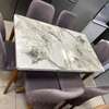 TABLE A MANGER 6PLACES EXTENSIBLE BOIS BLANC MAUVE B50 thumb 3