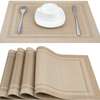 6 Pcs Sets de Table Anti-Glissant en PVC Napperon Lavables(45x30cm) thumb 0