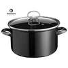Casserole acier émaillé de 2 à 7 litres - noire et rouge thumb 0
