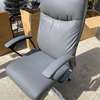 Fauteuil bureau ergonomique gris cuir synthétique ajustable thumb 4