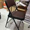Chaise pliante noire rembourrée métal solide thumb 2