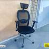 Fauteuil bureau ergonomique noir dossier haut chromé thumb 1
