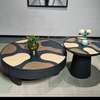 Table basse bois ronde pivotante avec miroir thumb 6
