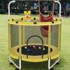 Trampoline enfant avec barres gym réglables et filet jaune thumb 0