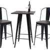 Ensemble de 4 tabourets haut de bar + table haute thumb 0