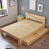 Lit en bois massif double avec tiroirs de rangement thumb 6