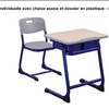 Table individuelle avec chaise  et dossier en plastique thumb 0